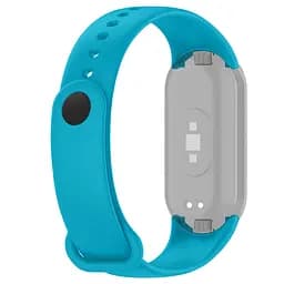 Силіконовий ремінець для фітнес браслетів Xiaomi Mi Band 8 Smart Band 9, Silicone, sky blue, зі зручною застібкою, на фітнес трекер та смарт годинник, ArmorStandart (ARM69913) - мініатюра 2