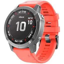 Силіконовий ремінець на смарт годинник Garmin 51 mm, Silicone, coral red, зі зручною застібкою, на фітнес браслет, ArmorStandart (ARM87729)