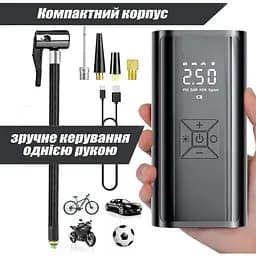 Автомобільний компресор Suitu портативний акумуляторний 6000 mAh 150 PSI 120W - мініатюра 3