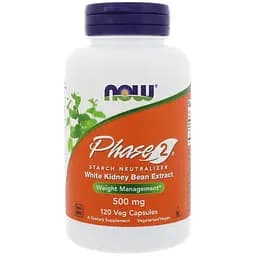 Біла квасоля Now Foods Phase 2 500 мг 120 капсул