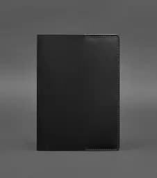 Шкіряна обкладинка для блокнота 6.0 (софт-бук) чорна Crazy Horse