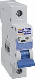 Модульний автоматичний вимикач 1р - 6А - С - UTrust АСКО-УКРЕМ (A0010210049) - мініатюра 2