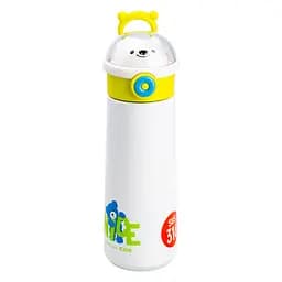 Термос дитячий Nice to meet you 500 мл із трубочкою, жовтий Happy Life HP17306GR - мініатюра 11