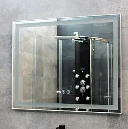 Дзеркало Dusel DE-M0061S1 Silver 75x120 см сенсорне включення + підігрів, Сірий - мініатюра 9