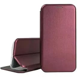 Чехол книга Samsung Galaxy A55 эко-кожа Premium Case для смартфона Бордовый