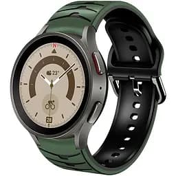 Ремешок для Samsung Galaxy Watch 4 Classic 42mm - зелено-черный ширина крепления 20мм силикон Watchbands Scales (W18-2WB66902667)