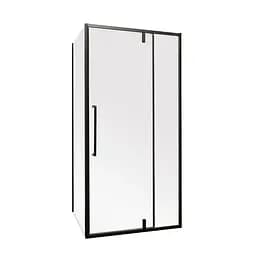 Душевая кабина без поддона Mixxus Premium Bevel SC01-100x80x195-TR Black прозрачное стекло 6 мм MI6870, Черный матовый, Универсальная, прозрачная