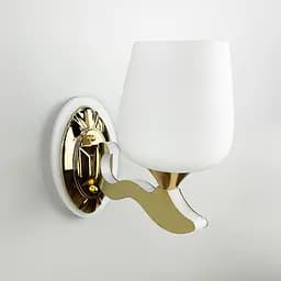 Бра з білим плафоном в золотому корпусі Line F 86517/1 GD