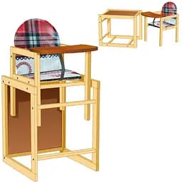 Стільчик малий Мася №1125 Серце на червоному для годування та ігор, оббивка шкірзам, червоний