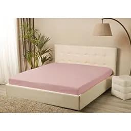 Простыня на резинке Iris Home трикотаж 200х160х25 см пудровая (svt-2000022307147)