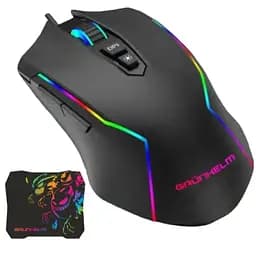 Миша комп'ютерна Grunhelm MS-656WD дротова ігрова + коврик (126952)
