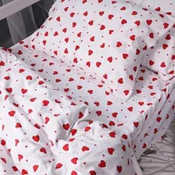 Комплект постільної білизни MirSon Фланель 015 Love білий 110х140 см (2200009652592) - мініатюра 4