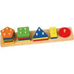 Деревянная логическая пирамидка Viga Toys Геометрические фигуры (58558)