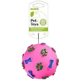 Игрушка для собак Aidog Мяч с косточками и кавычками 7.5 см