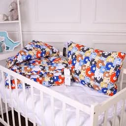 Набір дитячий MirSon зима Kids Time 20-0032 Colored bears 110x140 см бавовна: ковдра з подушкою (2200009671166)