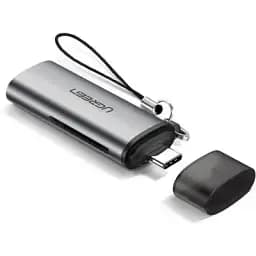 Считыватель флэш-карт Ugreen USB Type-C 3.1 to TF/SD CM184 Gray (50704)