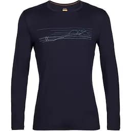 Термокофта Icebreaker 200 Oasis LS Crewe Ski Stripes Men M Midnight (1052-IB0 A56 HU401 M)