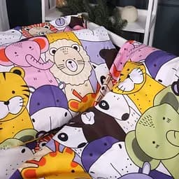 Комплект постільної білизни MirSon Kids Time 17-0674 Rainbow Zoo різнобарвний 160 x 220 см (2200010186208) - мініатюра 4