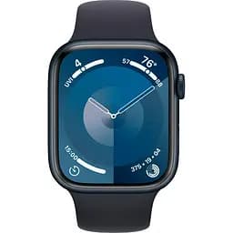 Смарт-годинник Apple Watch Series 9 GPS 45mm Midnight Aluminum Case with Midnight Sport Band M/L [MR9A3] Б/В [166025] - мініатюра 2