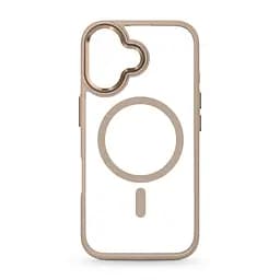 Чехол для Apple iPhone 16, Unit MagSafe, бежевый, прозрачный, магсейф, противоударный, магнитный, панель-накладка с поддержкой MagSafe, с поддержкой беспроводной зарядки, TPU+PC, защита всего корпуса, ударостойкий, ArmorStandart (ARM78706)