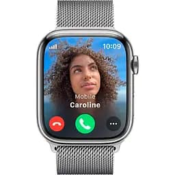 Смарт-годинник Apple Watch Series 9 GPS + Cellular 45mm Silver Stainless Steel with Silver Milanese Loop (MRMQ3) [92678] - мініатюра 3