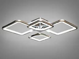 Стельова люстра з диммером і LED підсвічуванням, колір хром, 100W - мініатюра 3