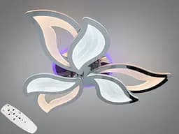 Люстра стельова LED хром 78W пульт димер 3 модулі