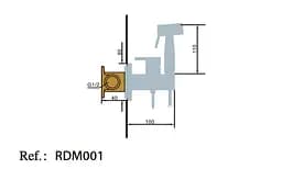 Гігієнічний душ Imex Munich PVD матове золото RDM001/OC, Золотий - мініатюра 4
