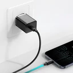 Зарядний пристрій Baseus Super Si 20 W 1 порт Type-C (CCSUP-B01) блок адаптер чорний - мініатюра 6