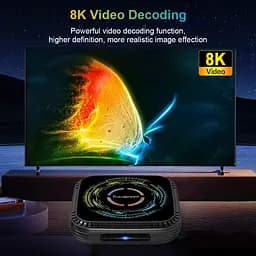 Transpeed H728 4/64Gb Android 14, Смарт ТВ приставка медіаплеєр 8K HDR Android SmartTV Box - мініатюра 9