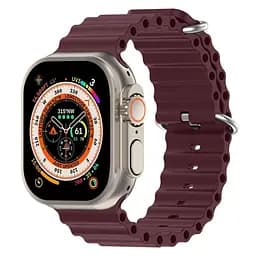 Силіконовий ремінець на смарт-годинник для Apple Watch 38,40,41,42 mm, Ocean Band, wine red, зі зручною застібкою, для годинника епл вотч, спортивний, ArmorStandart (ARM74241) - мініатюра 2