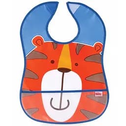 Слюнявчик для кормления Nuby Тигренок с карманом голубой (4278tgr)