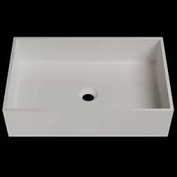 Раковина глянцева накладна Amidicon Ring 60 580x390 з литого каменю RING_60_HL, Білий