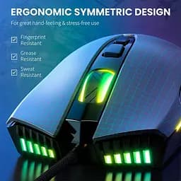 Миша Onikuma Gaming CW905 рожева дротова з підсвіткою - мініатюра 6