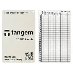 Мнемонічний планшет Lapua Seed phrase keeper for Tangem (LSPKT)