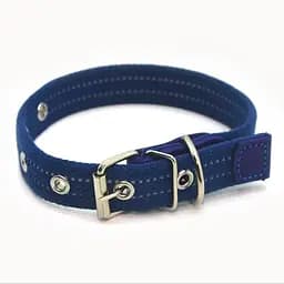 Нашийник для собак Zoo-hunt брезентовий світловідбиваючий синій ОБ світл. 2,5/33-44 см