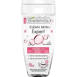 Рідина Bielenda Clean Skin Expert для зняття макіяжу з очей для нарощених вій 150 мл
