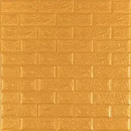 3D панель самоклеящаяся 700х770х5мм кирпич Золото (011-5) SW-00000147