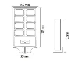 Вуличний консольний світлодіодний світильник Horoz Electric Compact PRO-40, 074-010-1040 на сонячній батареї з датчиком руху - мініатюра 5