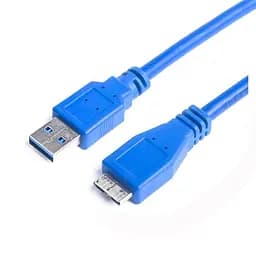 Кабель Prologix для внешних жестких дисков USB-A 3.0 для USB Micro-B 3 м, 5 Гбит/с, синий (PR-USB-P-12-30-3m)