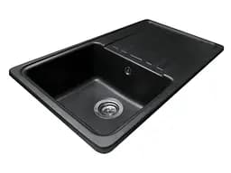 Кухонна мийка Miraggio VERSAL black (0002349) Граніт, Врізна, Чорний - мініатюра 3