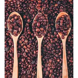 Алмазная мозаика Strateg ПРЕМИУМ Кофе в каждой ложечке размером 40х50 см (SK88235)