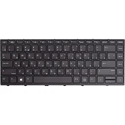 Клавіатура для ноутбука HP Probook 430 G5, 440 G5 чорний, чорний фрейм
