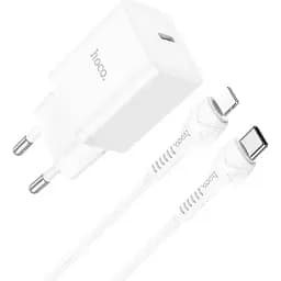 Зарядное устройство блок и кабель Hoco N27 Innovative 20 W (1 Type-C) + Type-C to Lightning white