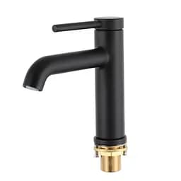 Змішувач для умивальника Gappo чорний G1006-6 Чорний матовий