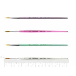 Пензель синтетика кругла для декору HOBBY & CRAFT 3 коротка ручка Rosa TALENT [CD]