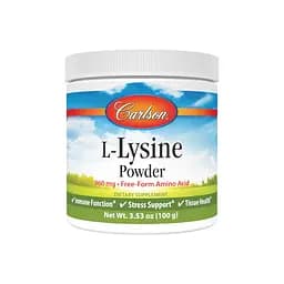 Амінокислота Carlson Labs L-Lysine Powder, 100 грам