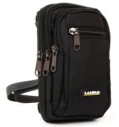Сумка чоловіча Lanpad тканинна Чорний (LAN6195 black)