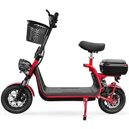 Електросамокат EVOBIKE Zen U12 MAX 2025 року червоний | електросамокат з трьома фарами, корзинкою та багажником - мініатюра 12