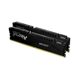 Модуль пам'яті для комп'ютера DDR5 64GB (2x32GB) 5600 MHz Fury Beast Black Kingston Fury (ex.HyperX) (KF556C36BBE2K2-64) - мініатюра 2